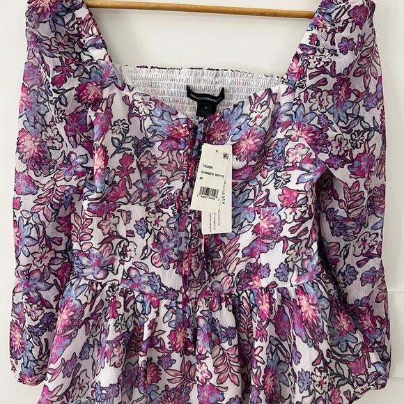 French Connection NWT Hallie Peplum Top M - Picture 4 of 10